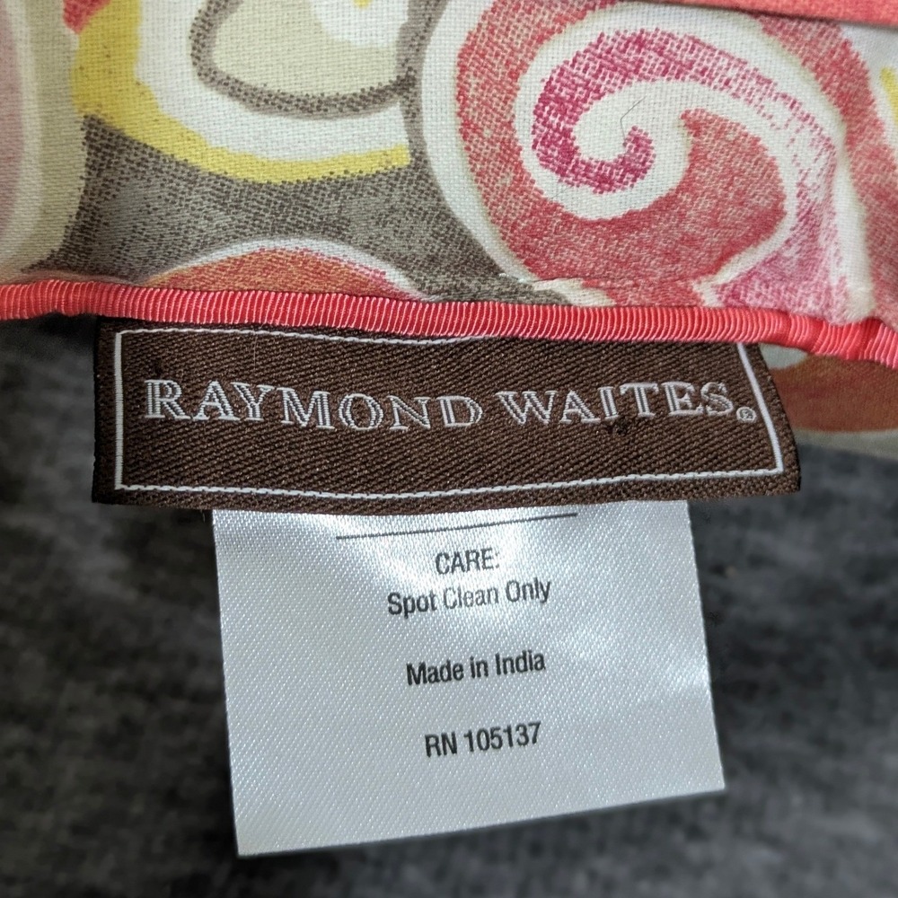 Raymond Waites Accent Throw Pillows Pink Multicolor Paisley - Set of 2 - Picture 11 of 12